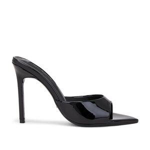 Tony Bianco Black Patent Pointed-Toe Mule
